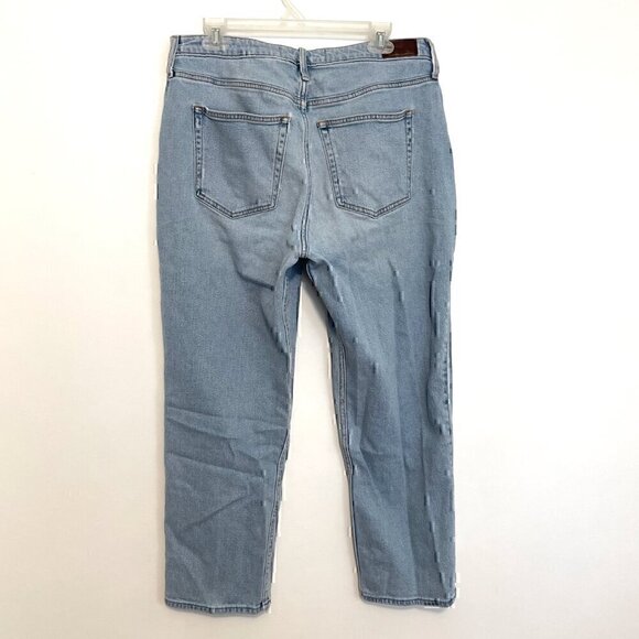 HOLLISTER Ultra High Rise Vintage Straight Jeans Light Wash Cropped Crop Ankle - Picture 9 of 12